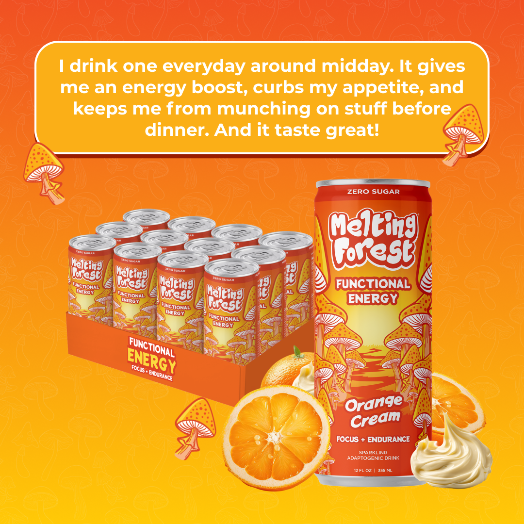 Mushroom Energy Drink 12 Pack - Orange Cream