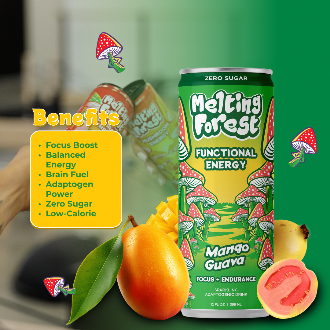 Mushroom Energy Drink 12 Pack - Mango Guava