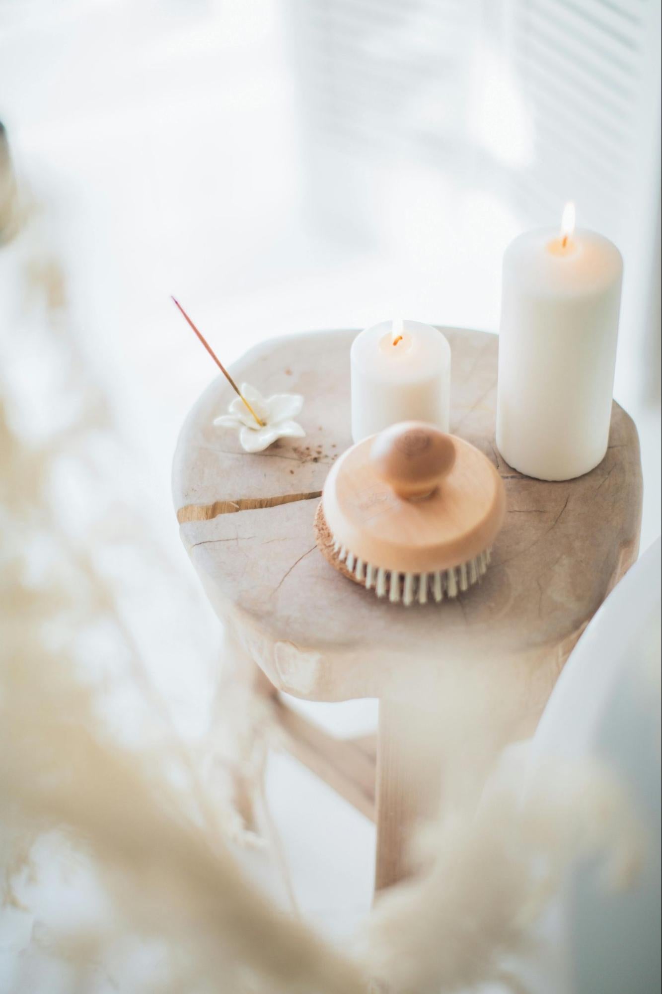 Body Brush and Candles