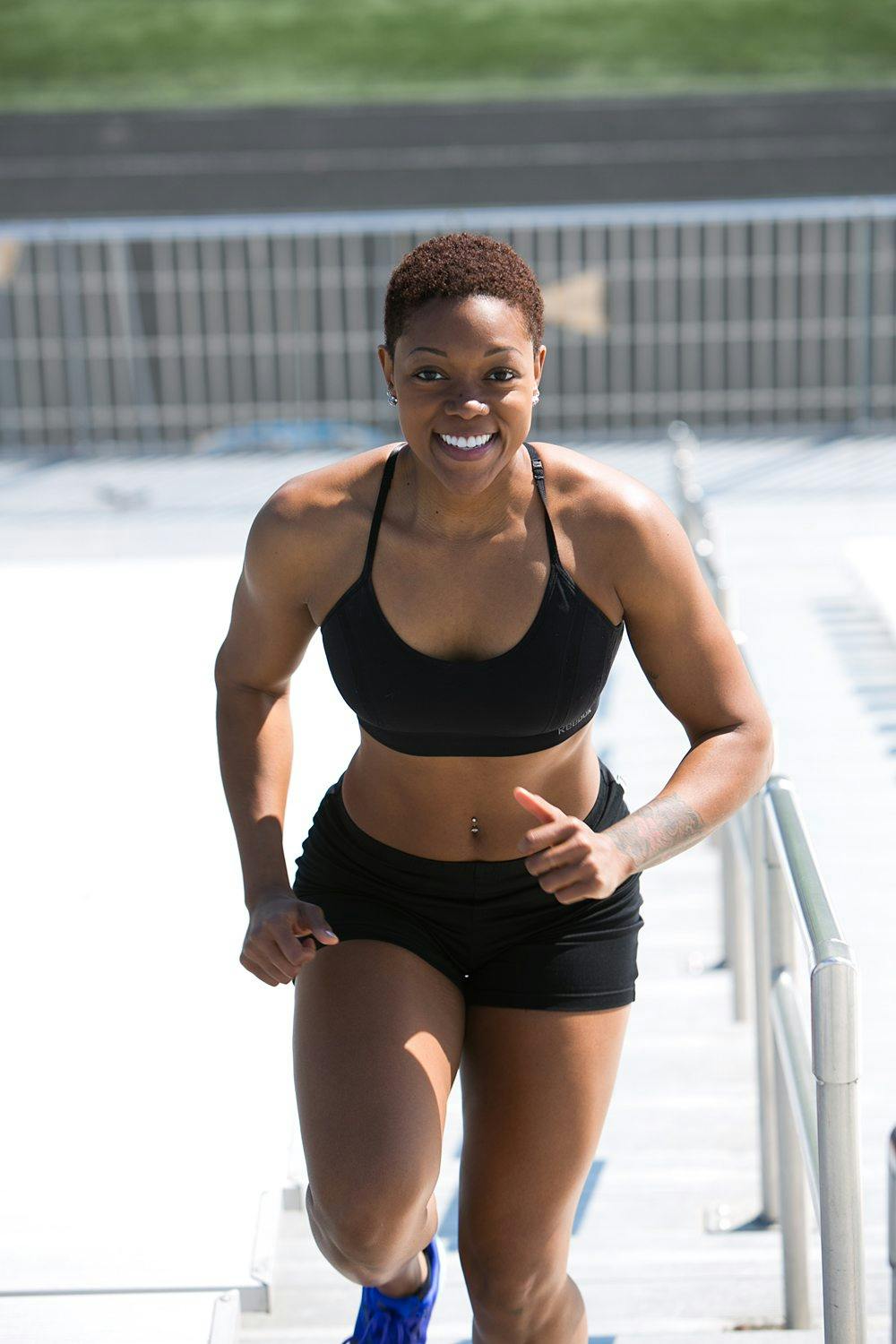 Woman Exercising in Crop Top