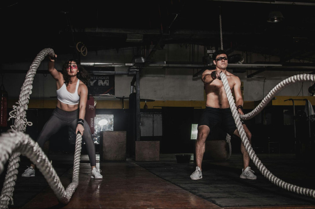 People Exercising with Ropes