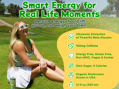 Mushroom Energy Drink 12 Pack - Mango Guava