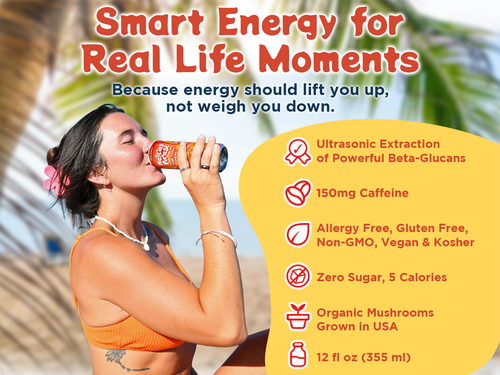 Mushroom Energy Drink 12 Pack - Orange Cream