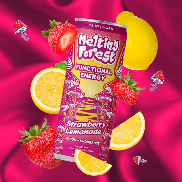 Mushroom Sparkling Strawberry Lemonade | Melting Forest
