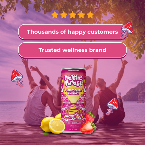 Mushroom Energy Drink 12 Pack - Strawberry Lemonade