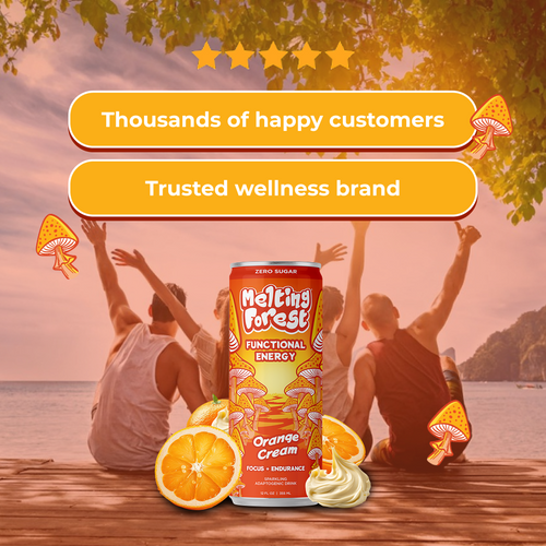 Mushroom Energy Drink 12 Pack - Orange Cream