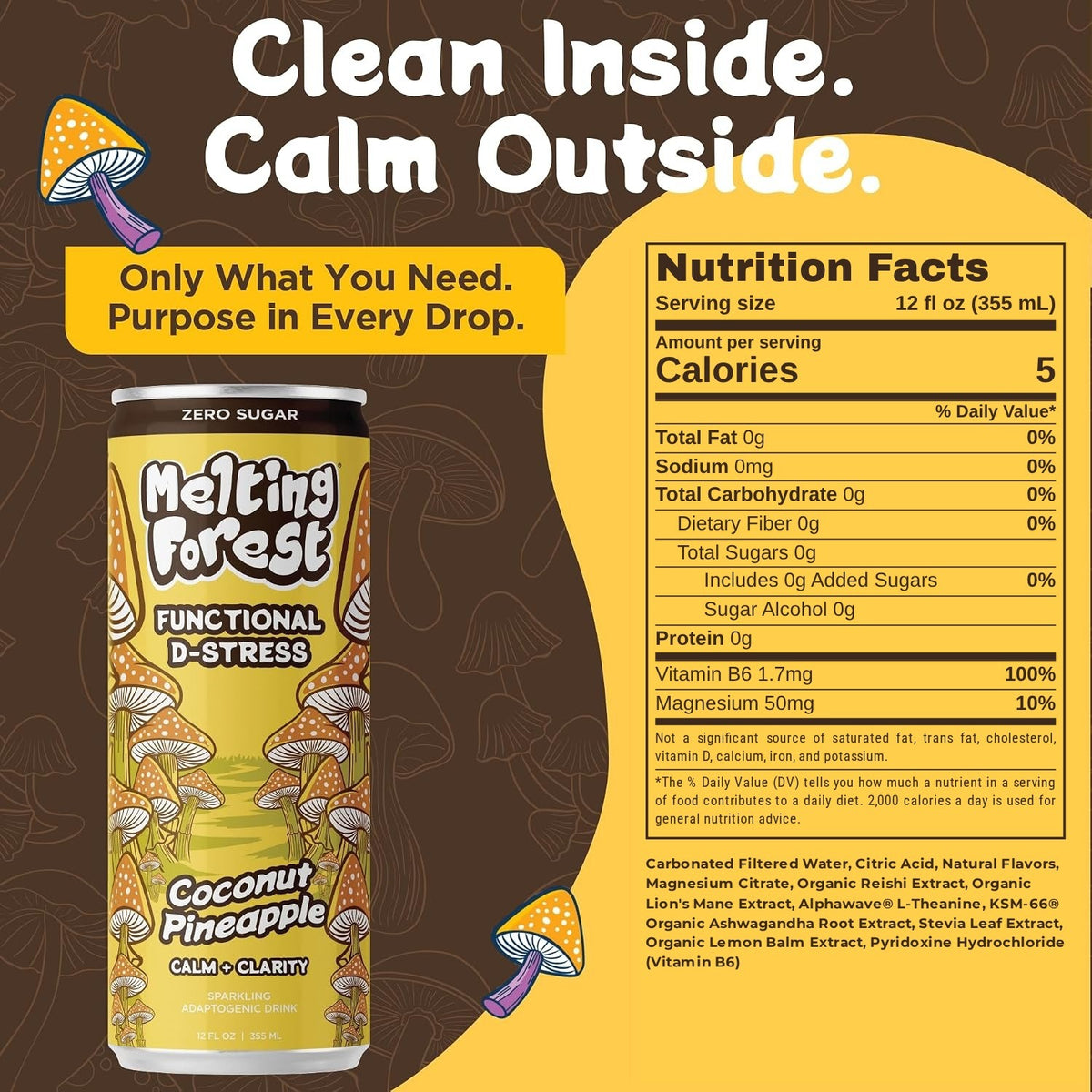 D-Stress Coconut Pineapple nutrition facts and ingredients