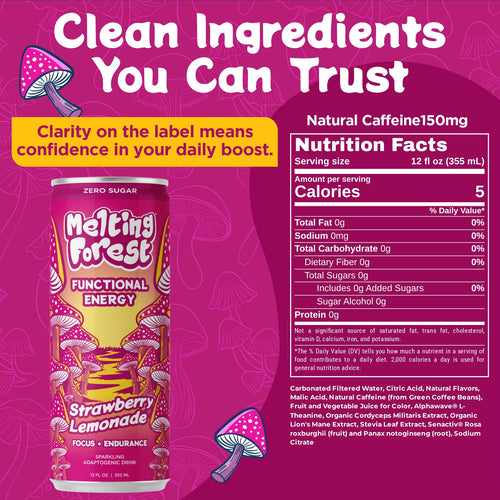 Energy Strawberry Lemonade nutrition facts and ingredients