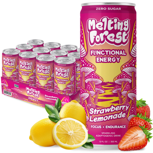 Mushroom Energy Drink 12 Pack - Strawberry Lemonade