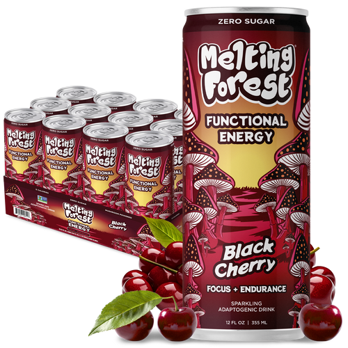 Mushroom Energy Drink 12 Pack - Black Cherry