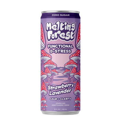 Mushroom D-Stress Drink 12 Pack - Strawberry Lavender