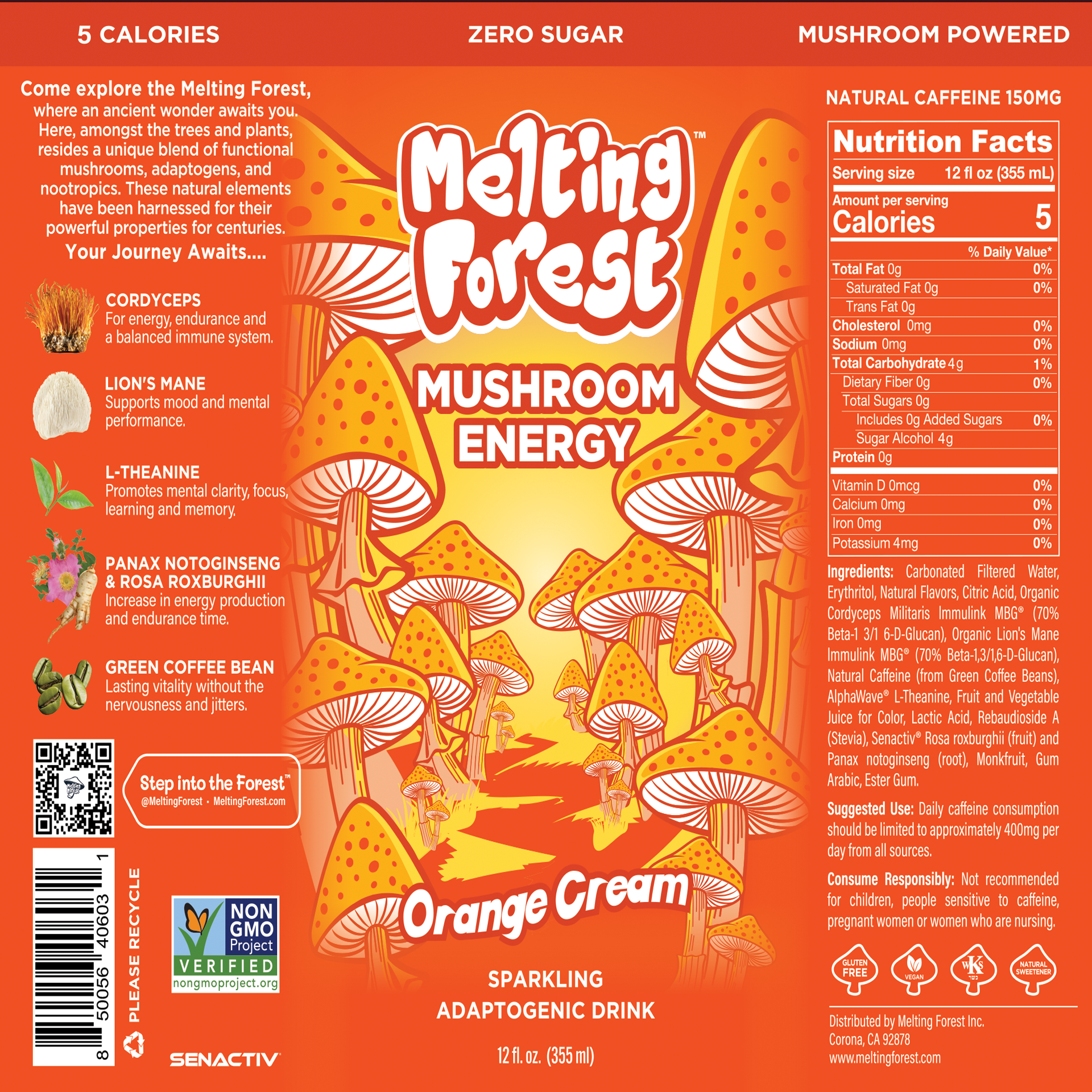 Melting Forest Orange Cream Label