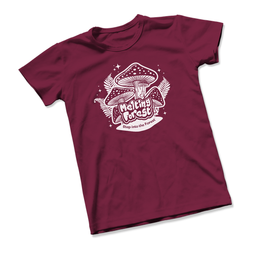Melting Forest Tshirt Maroon