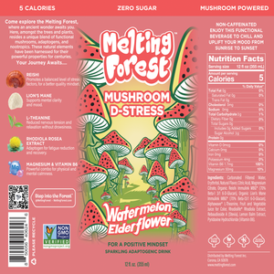 Melting Forest Watermelon Elderflower Label