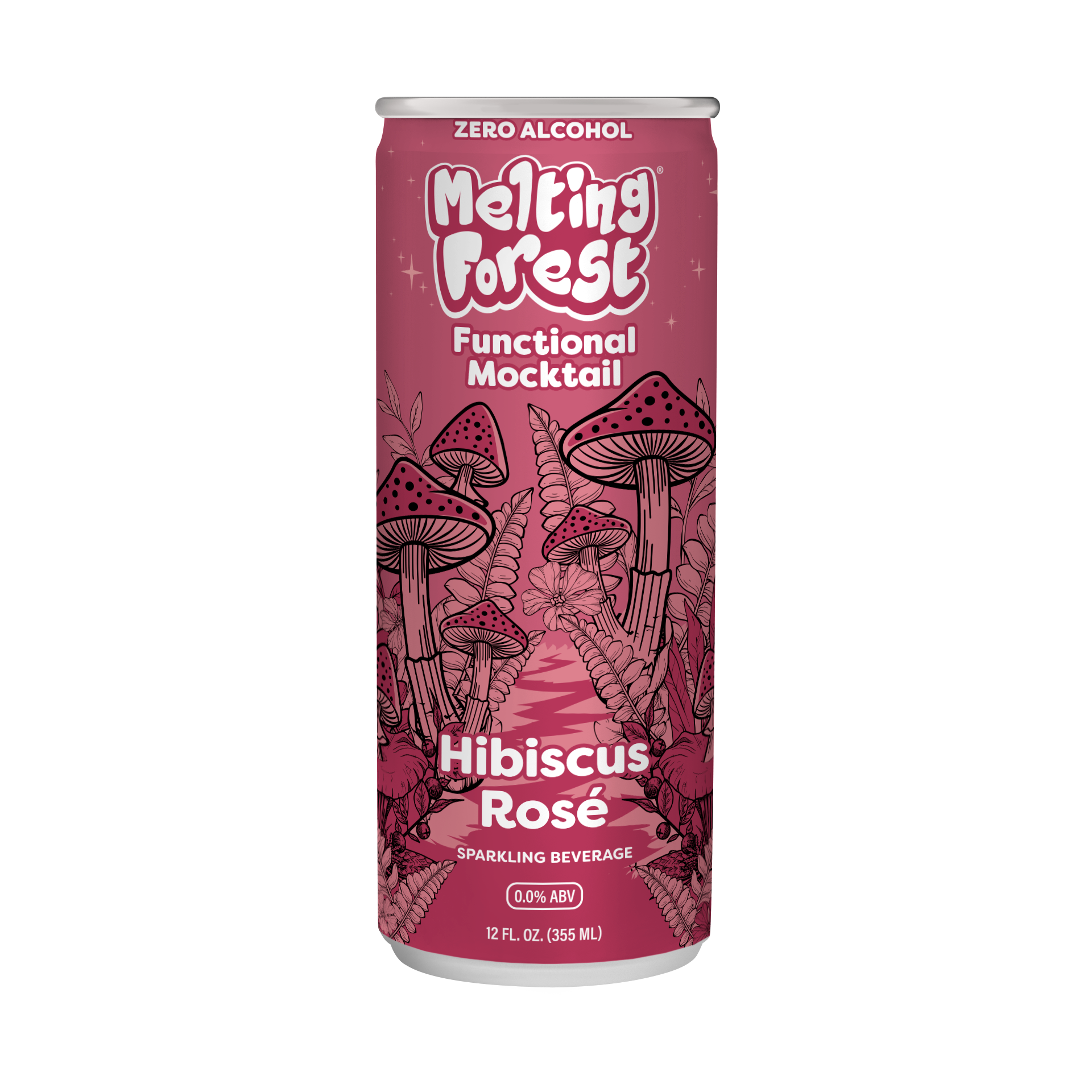 Mushroom Mocktail Drink 4 Pack - Hibiscus Rosé