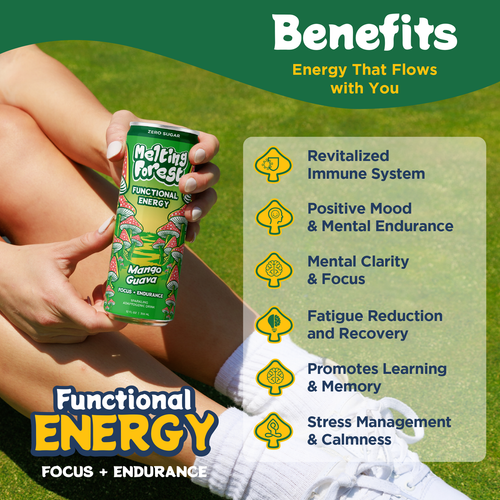 Mushroom Energy Drink 12 Pack - Mango Guava