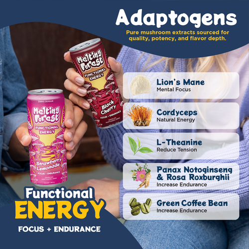 Mushroom D-Stress Drink 12 Pack - Variety Pack