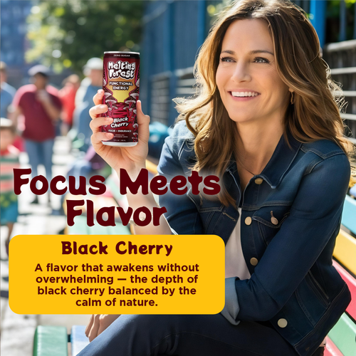 Mushroom Energy Drink 12 Pack - Black Cherry