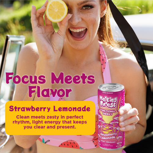Mushroom Energy Drink 12 Pack - Strawberry Lemonade