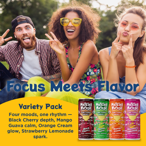 Mushroom D-Stress Drink 12 Pack - Variety Pack