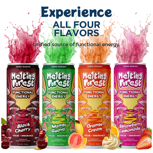 Mushroom D-Stress Drink 12 Pack - Variety Pack