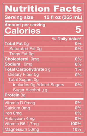 Mushroom D-Stress Drink - Watermelon Elderflower Nutrition facts